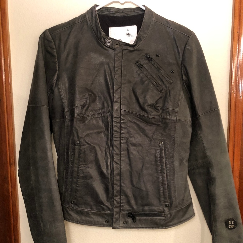 G-Star Raw, Aviator Leather Jacket, Small